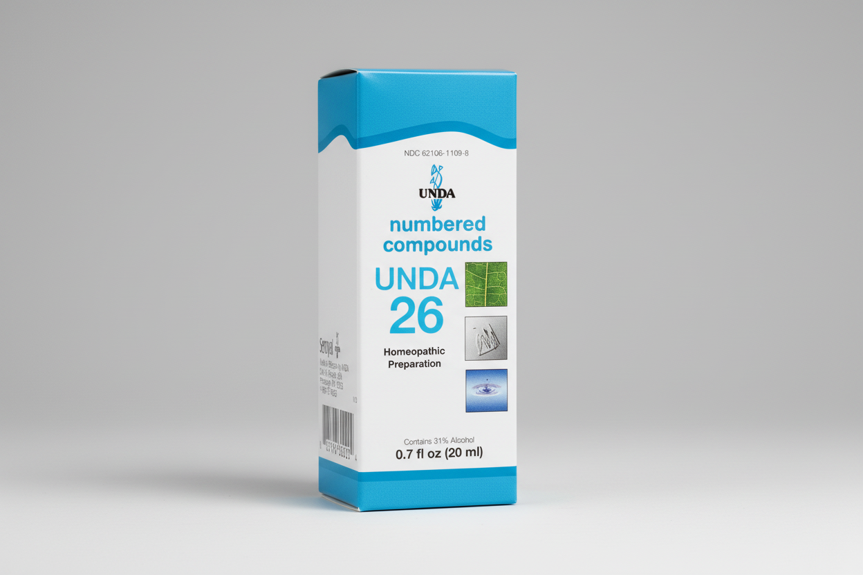UNDa numbered compounds UNDA 226 homeopathic preparation packaging
