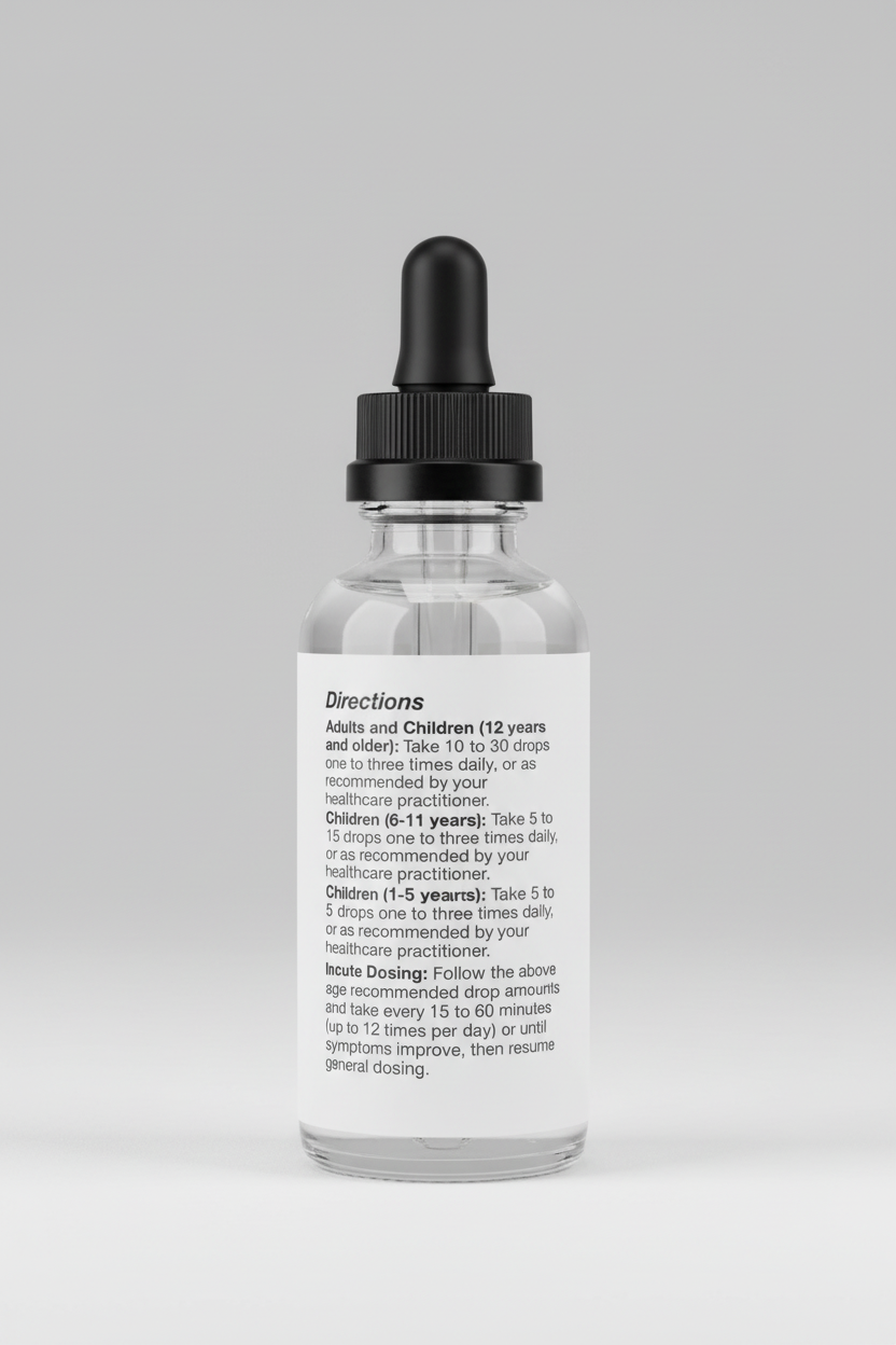 Package of 'numbered compounds' with dosage instructions on a white background