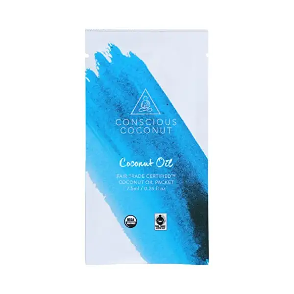 Conscious Coconut Organic Coconut Oil Single Packet, 7.5 mL