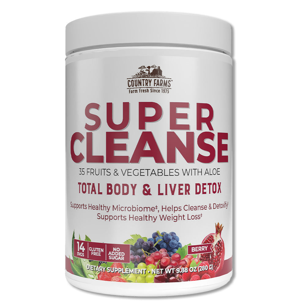 Country Farms Super Cleanse Powder Berry 9.88 oz