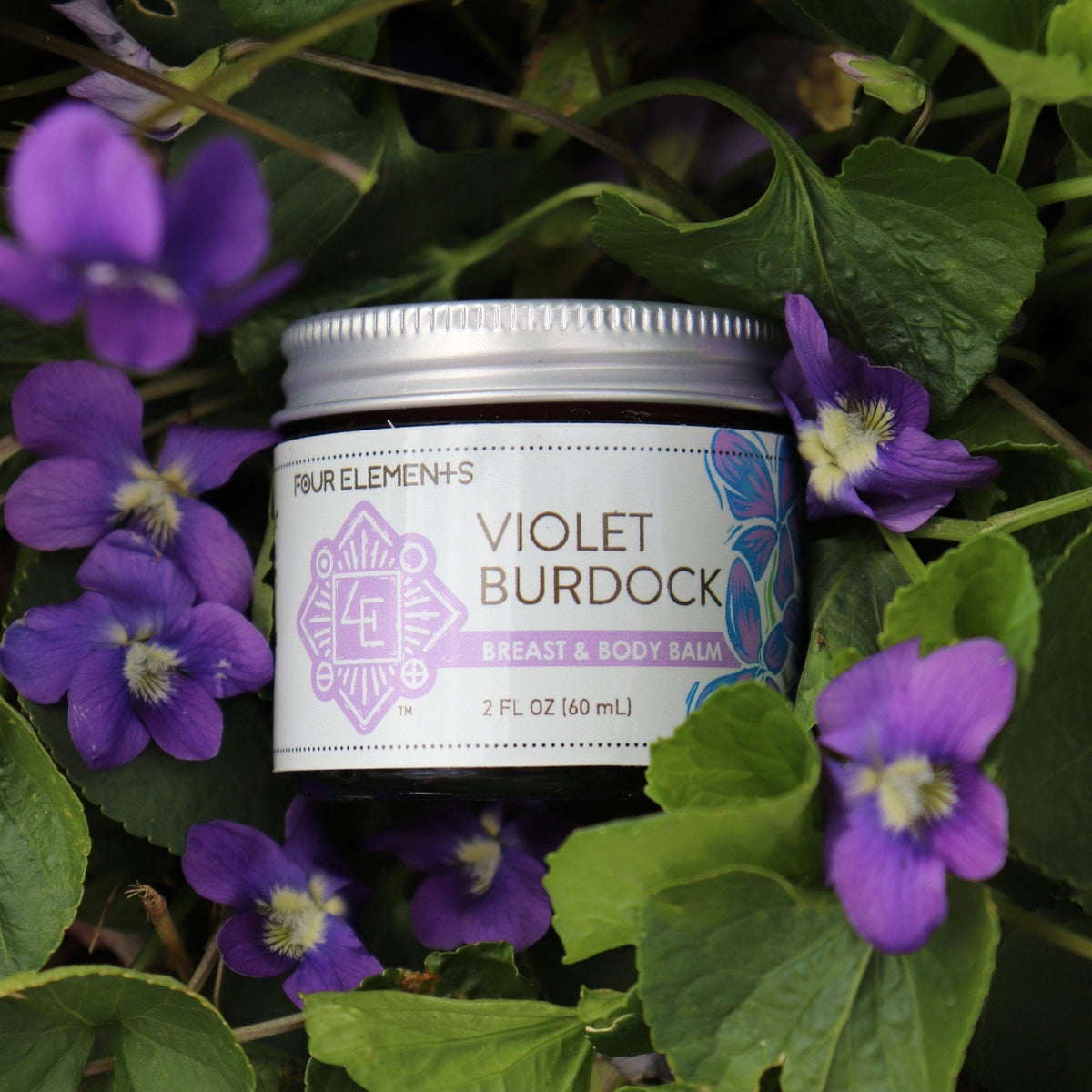 Four Elements Violet Burdock Breast and Body Balm - 2 oz