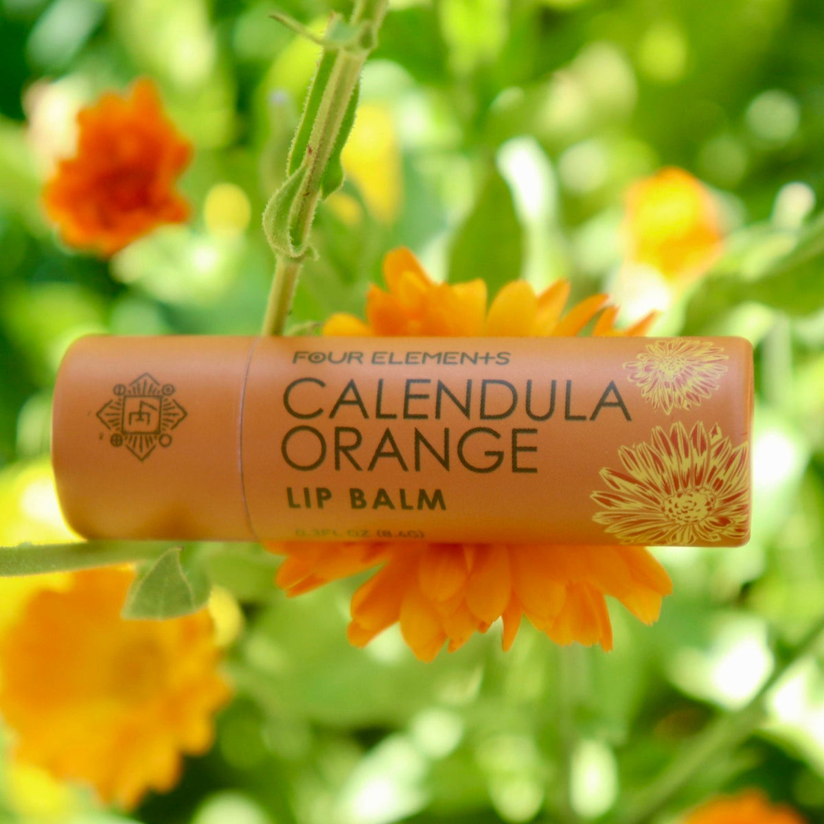 Four Elements Calendula Orange Lip Balm - 0.3 oz