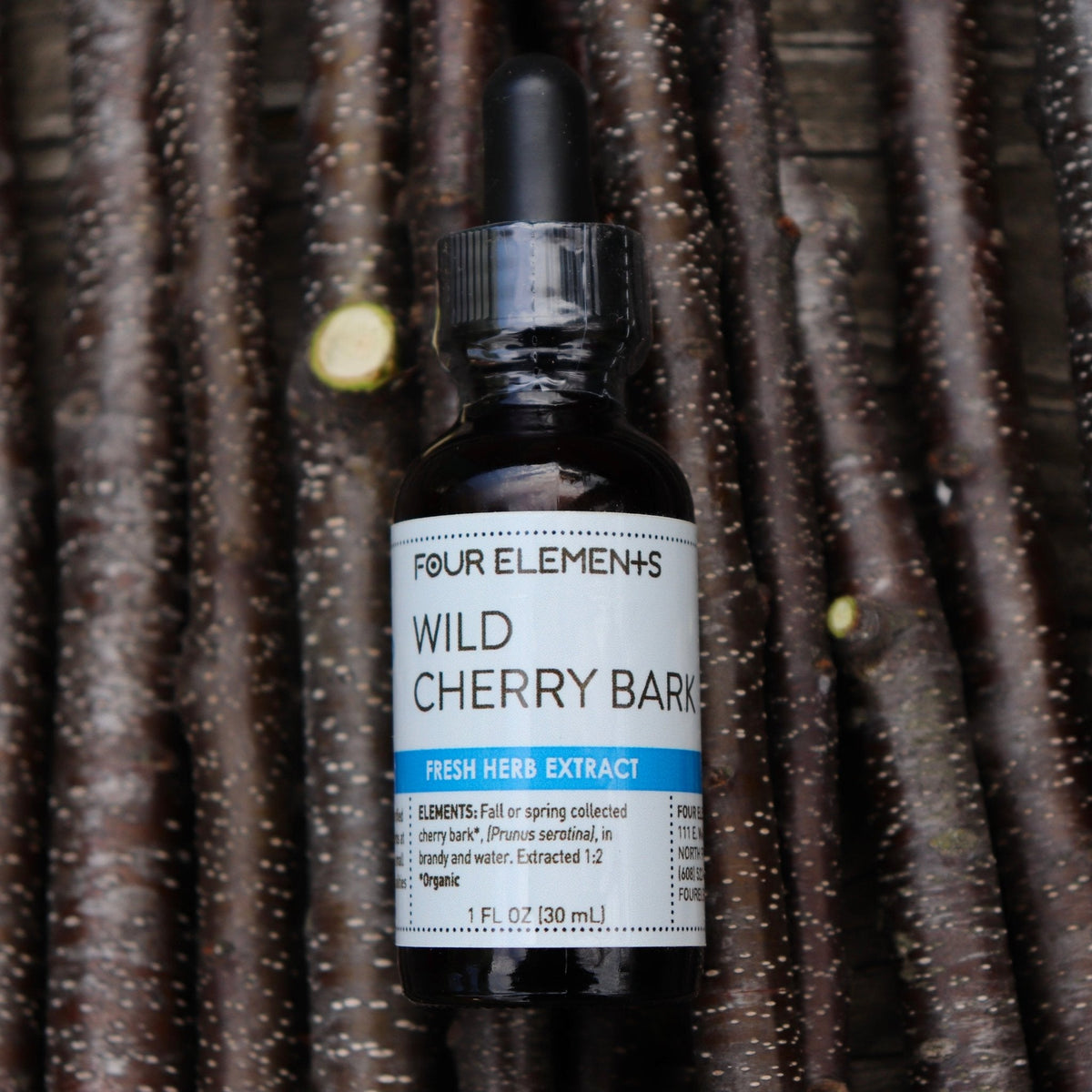 Four Elements Wild Cherry Bark Tincture - 1 oz