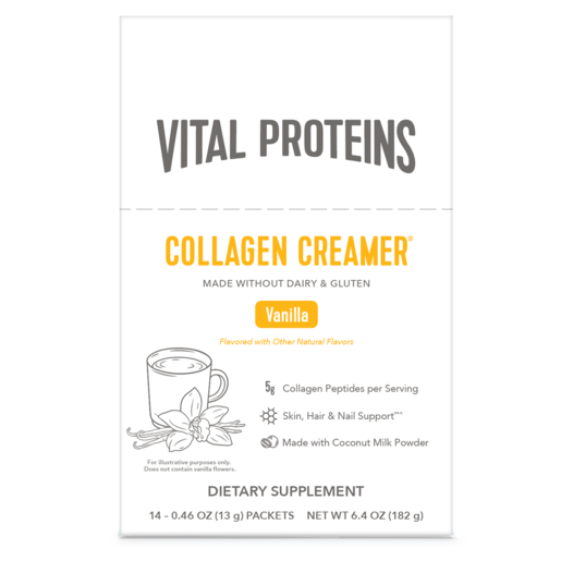 Vital Proteins Collagen Creamer Vanilla 14 Stick Packs product packaging