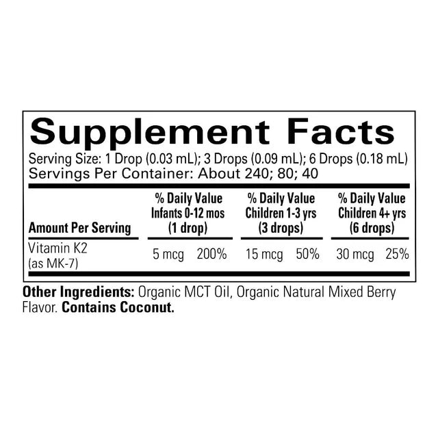 Childlife Organic Vitamin K2 0.25 fl oz 7.5ml