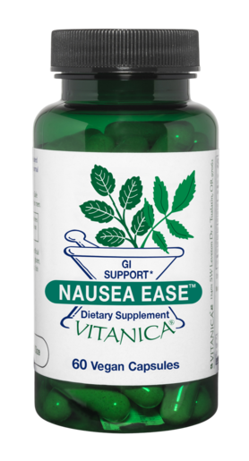 Vitanica Nausea Ease 60 Capsules product packaging