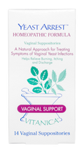 Vitanica Yeast Arrest 14 Suppositories product packaging