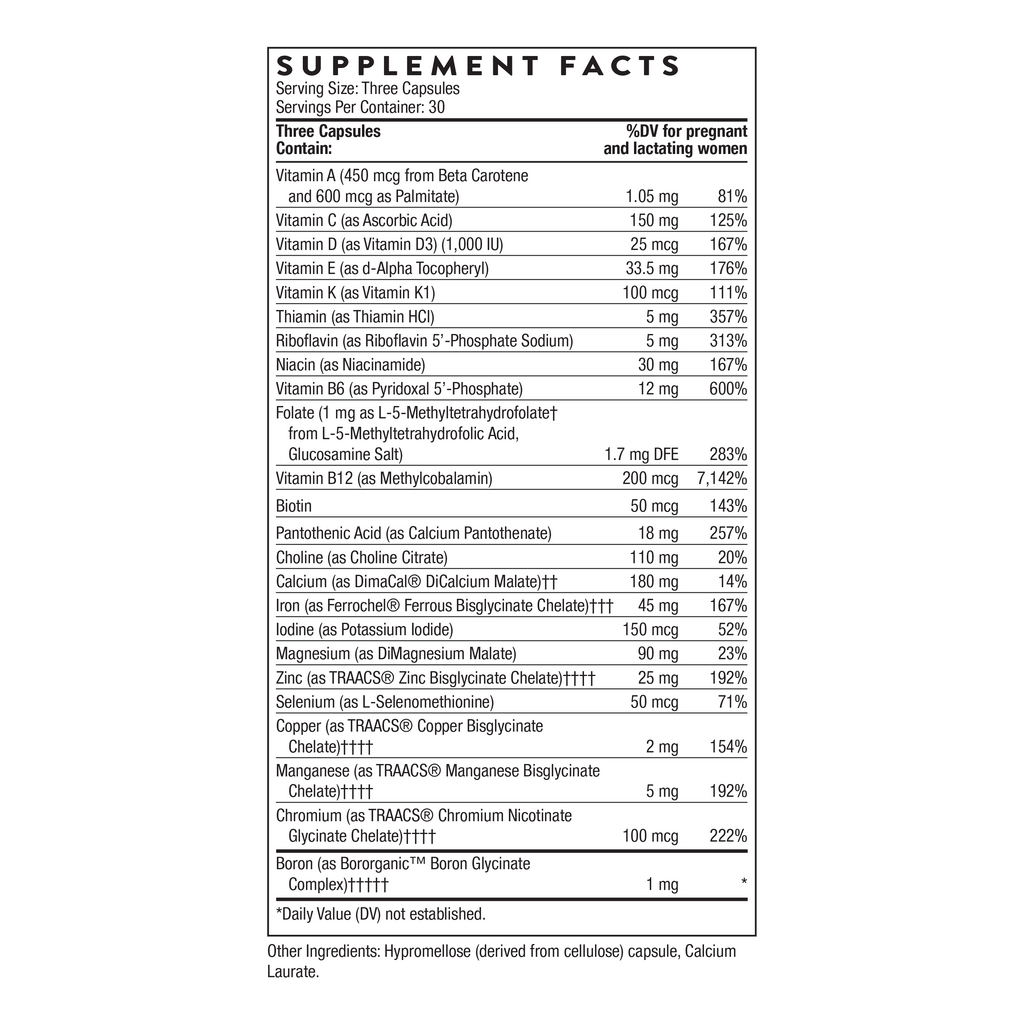 Thorne Basic Prenatal - 30 Capsules