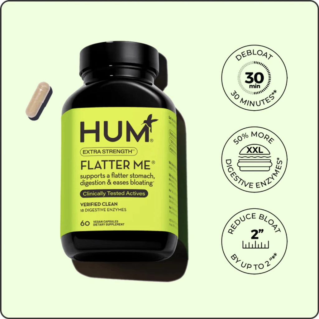 HUM Nutrition Flatter Me Extra Strength — 60 Capsules