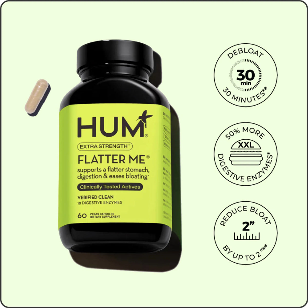 HUM Nutrition Flatter Me Extra Strength — 60 Capsules