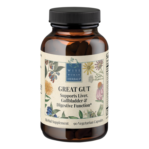 Wise Woman Herbals Great Gut 90 Capsules product packaging